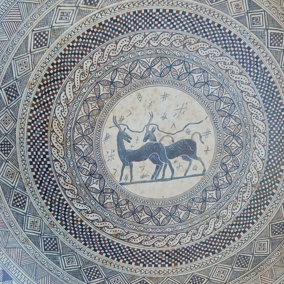 Hand Painted Clay Dish Reproduction 700 BC Greece - Picture 2 of 5